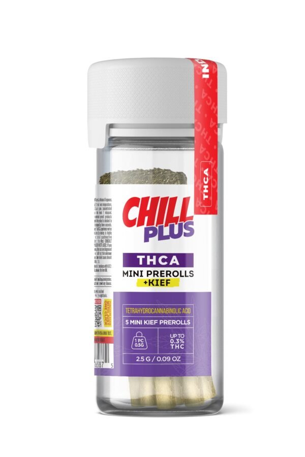 0.5g Glitter Bomb Mini Pre-Rolls with Kief - THCA - Chill Plus - 5 Joints