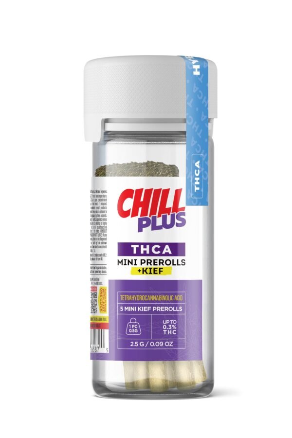 0.5g Grape Runtz Mini Pre-Rolls with Kief - THCA - Chill Plus - 5 Joints