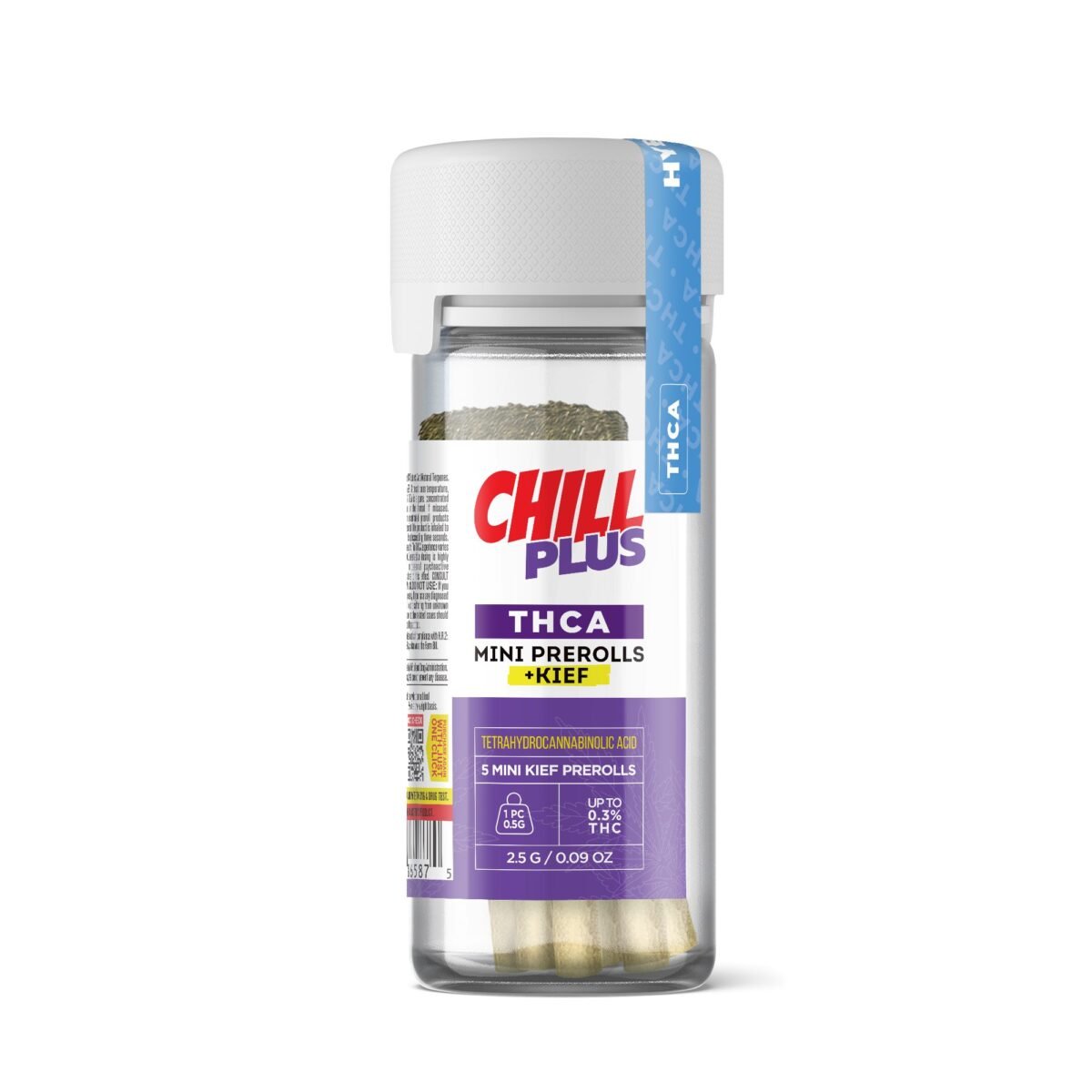 0.5g Gushers Mini Pre-Rolls with Kief - THCA - Chill Plus - 5 Joints