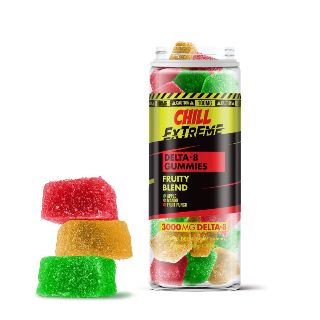 100mg Delta 8 THC Gummies - Fruity Blend - Chill Extreme (3000mg)