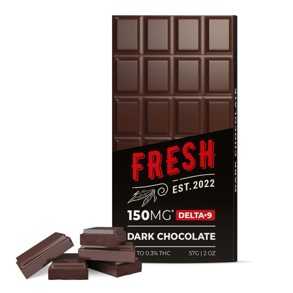 150mg Dark Chocolate Bar - Delta 9 - Fresh