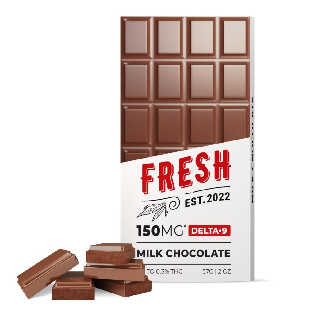 150mg Milk Chocolate Bar - Delta 9 - Fresh