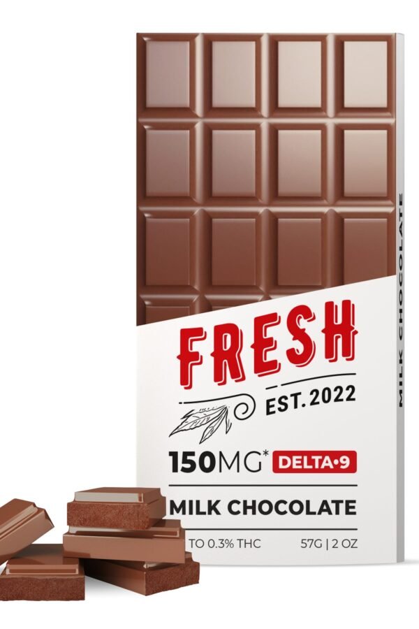 150mg Milk Chocolate Bar - Delta 9 - Fresh