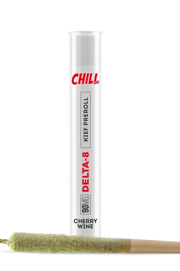 1g Cherry Wine Pre-Roll with Kief - 90mg Delta 8 THC - Chill Plus - 1 Joint