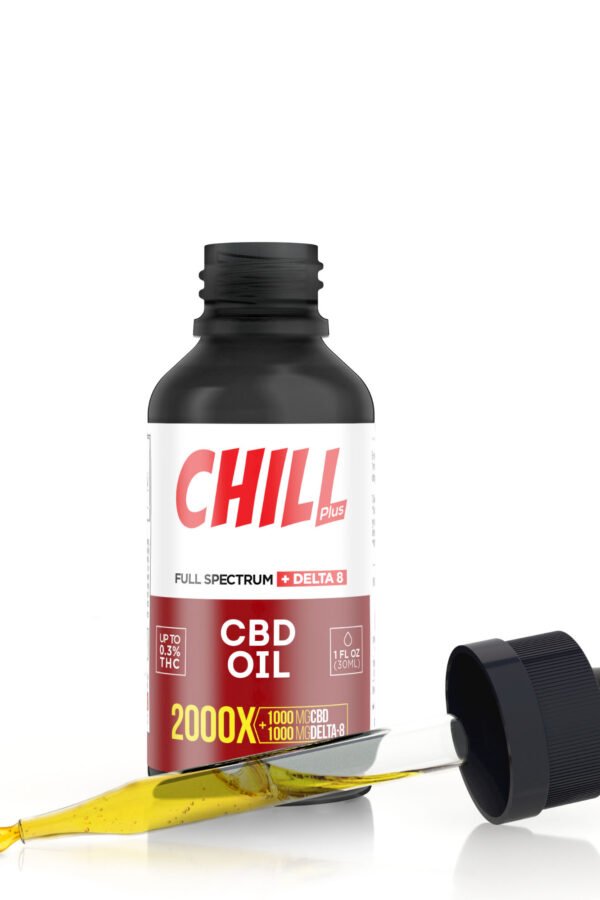 2000mg Delta 8 & Full Spectrum CBD Oil - Chill Plus