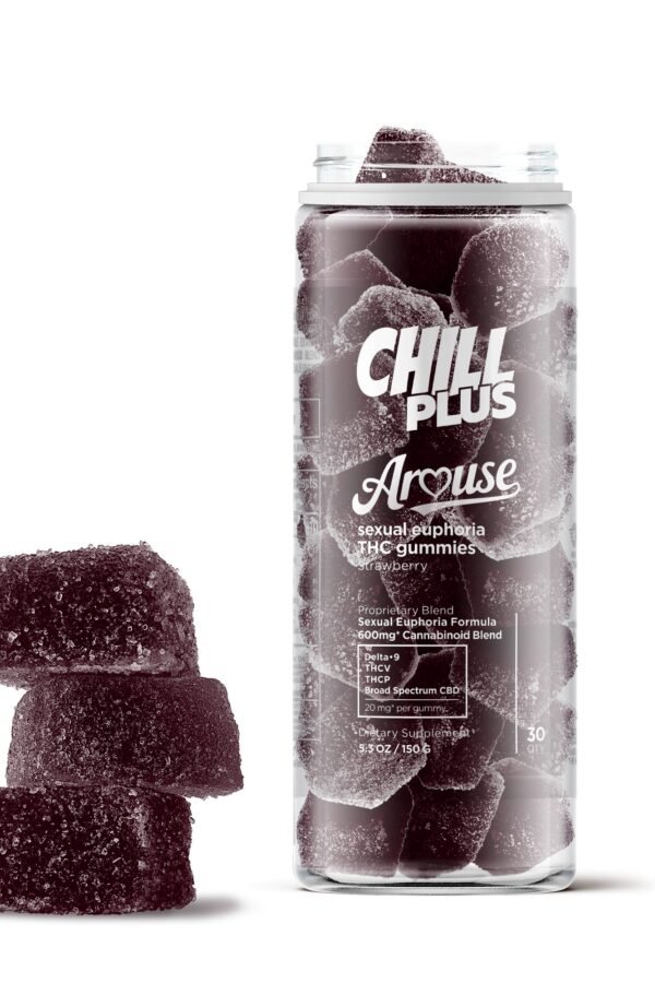 20mg Arouse Sexual Euphoria Gummies - D9, THCV, THCP, CBD - Chill Plus