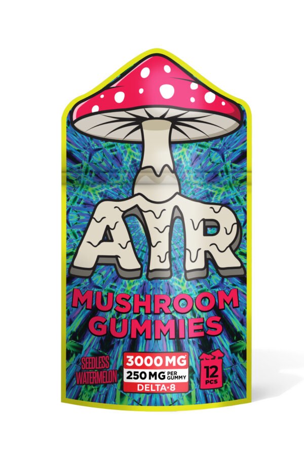 250mg D8 Mushroom Gummies - Seedless Watermelon - Air (3000mg)