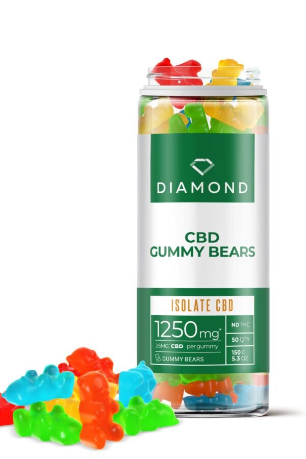 25mg CBD Isolate Gummy Bears - Diamond CBD (1250mg)