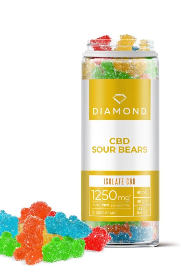 25mg CBD Isolate Sour Bears - Diamond CBD (1250mg)