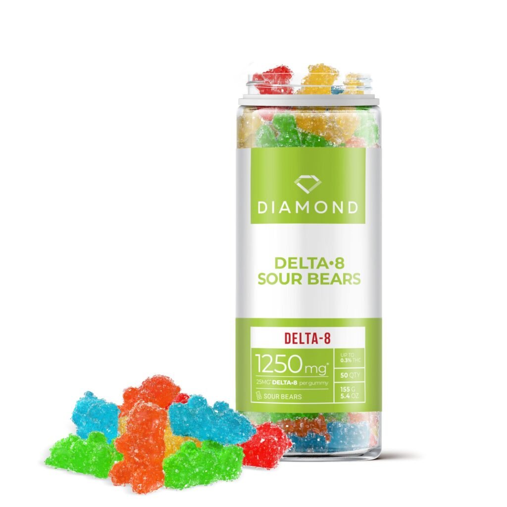 25mg Delta 8 Sour Bears - Diamond CBD (1250mg)