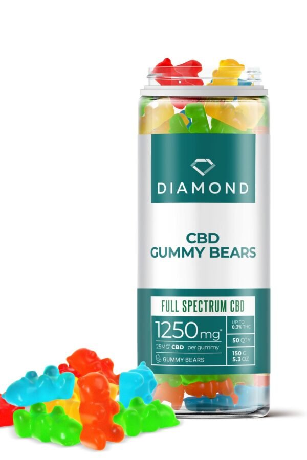 25mg Full Spectrum CBD Gummy Bears - Diamond CBD (1250mg)