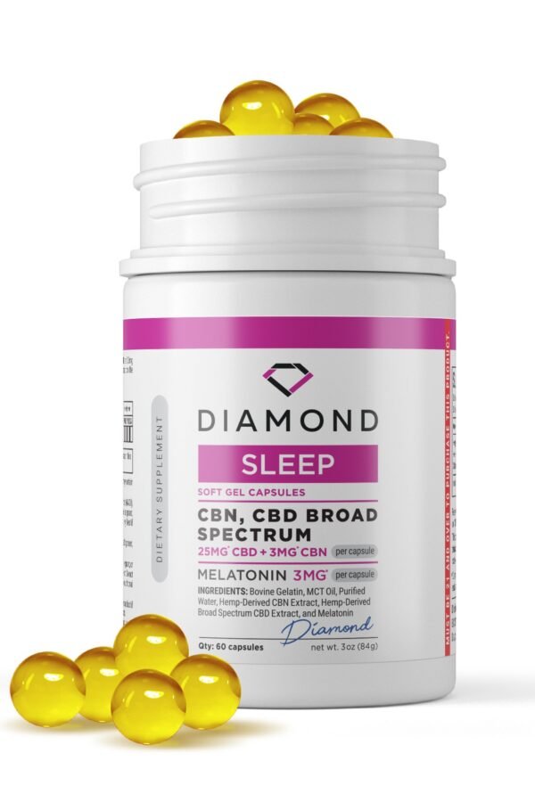 31mg CBN, CBD, Melatonin Capsules - 60ct - Diamond (1860mg)