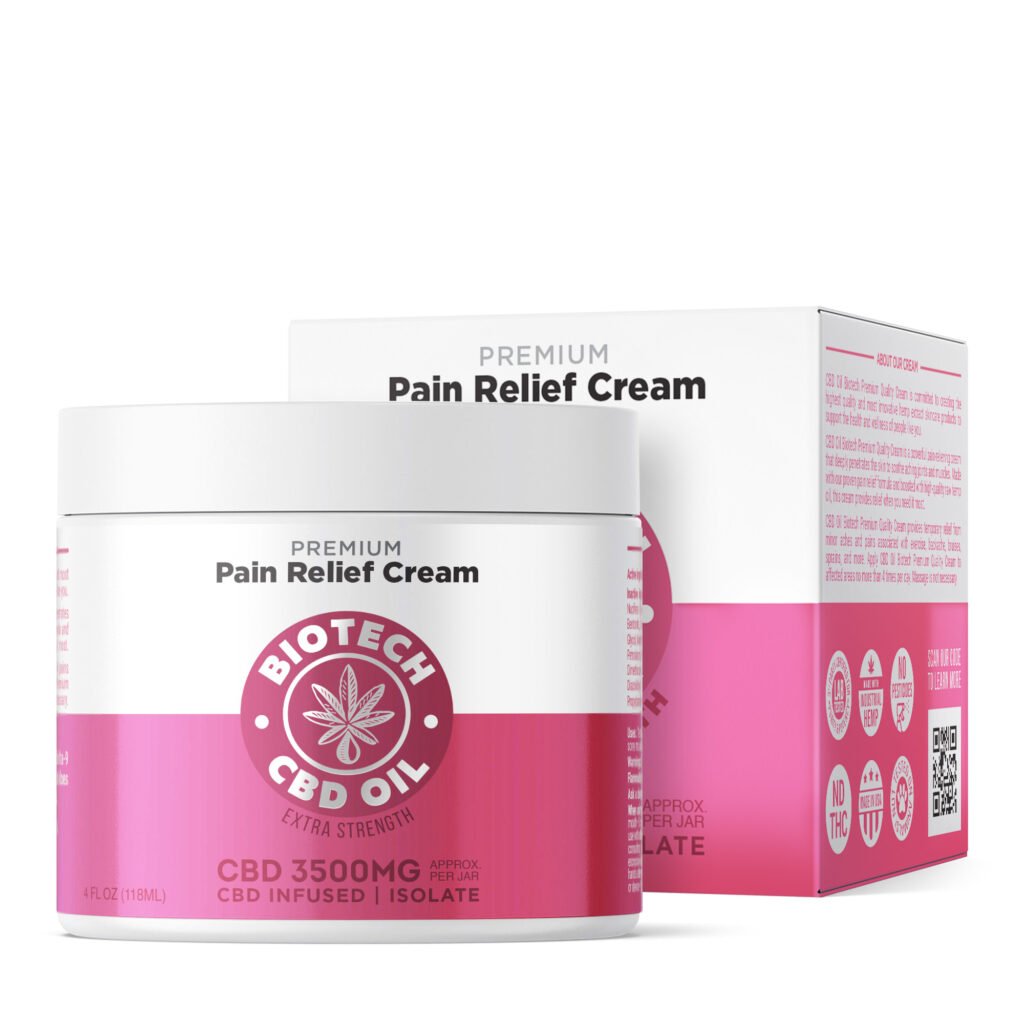 3,500mg CBD Pain Relief Cream - 4oz - Biotech CBD (3500mg)