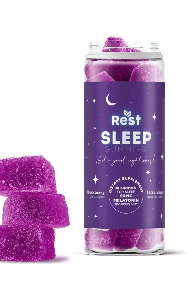 3mg Sleep Gummies - Melatonin - Rest (90mg)