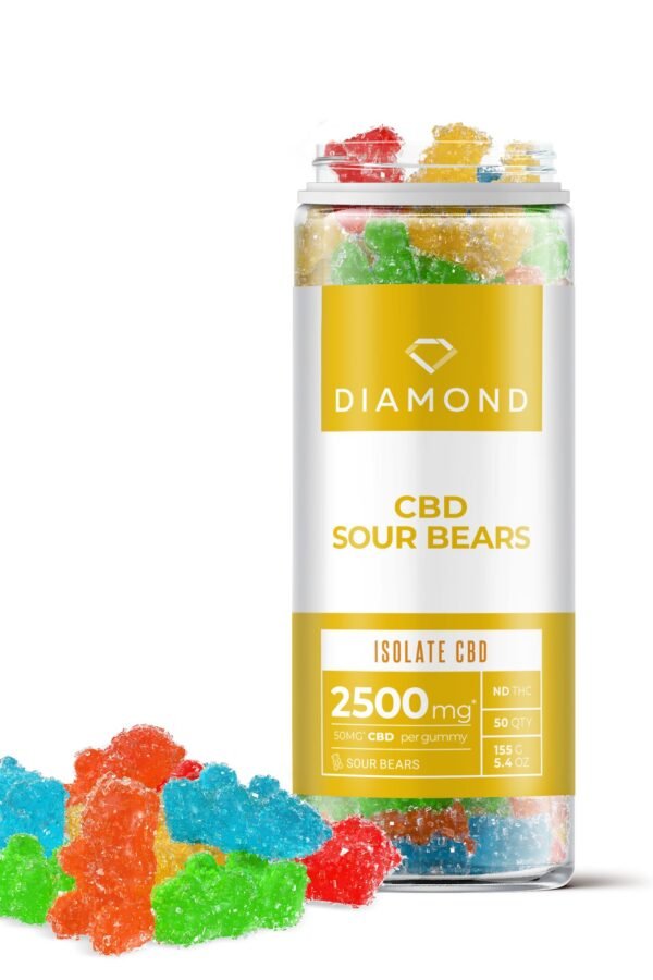 50mg CBD Isolate Sour Bears - Diamond CBD (2500mg)