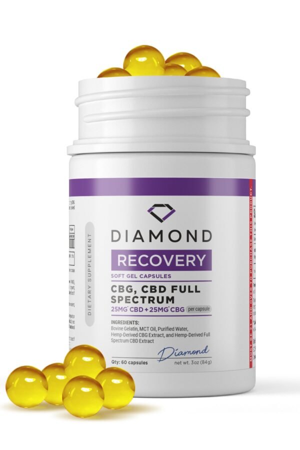 50mg CBG, CBD Capsules - 60ct - Diamond (3000mg)