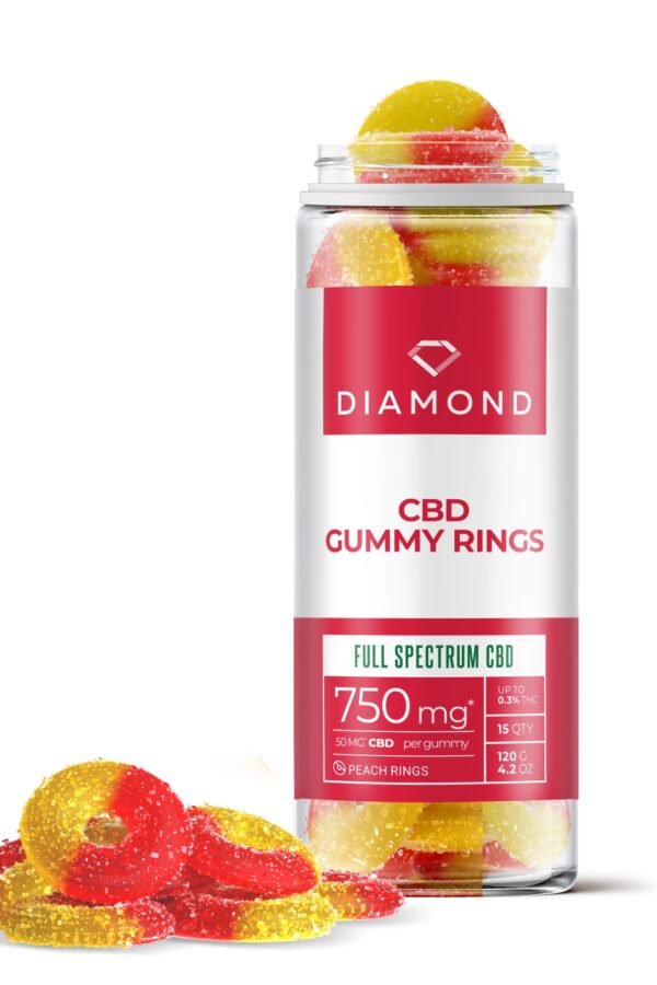 50mg Full Spectrum CBD Gummy Rings - Diamond CBD (750mg)