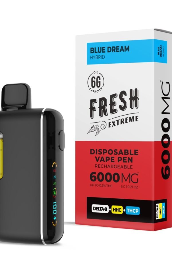 6000mg D8, HHC, THCP Vape Pen - Blue Dream - Hybrid - 6ml - Fresh