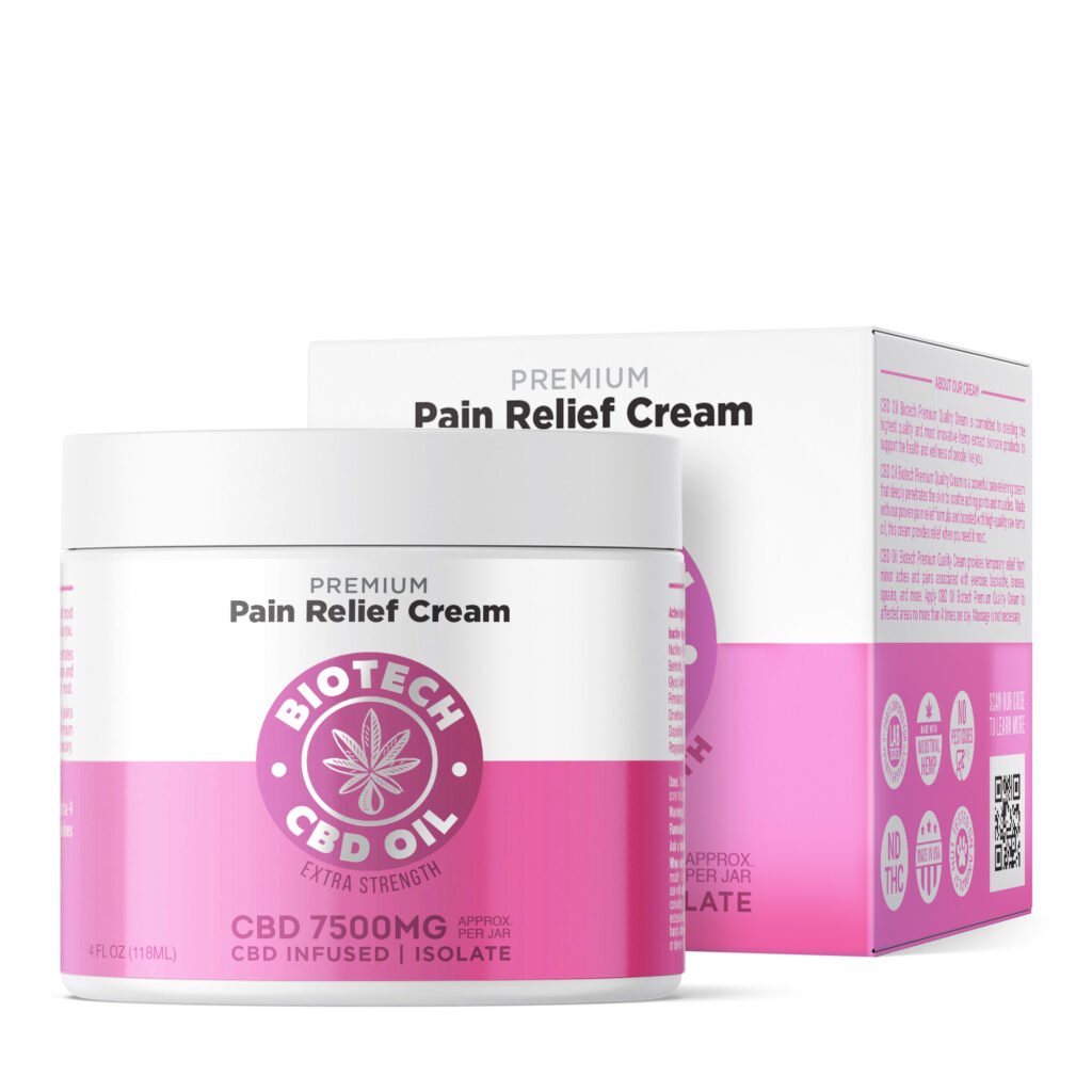 7,500mg CBD Pain Relief Cream - 4oz - Biotech CBD (7500mg)