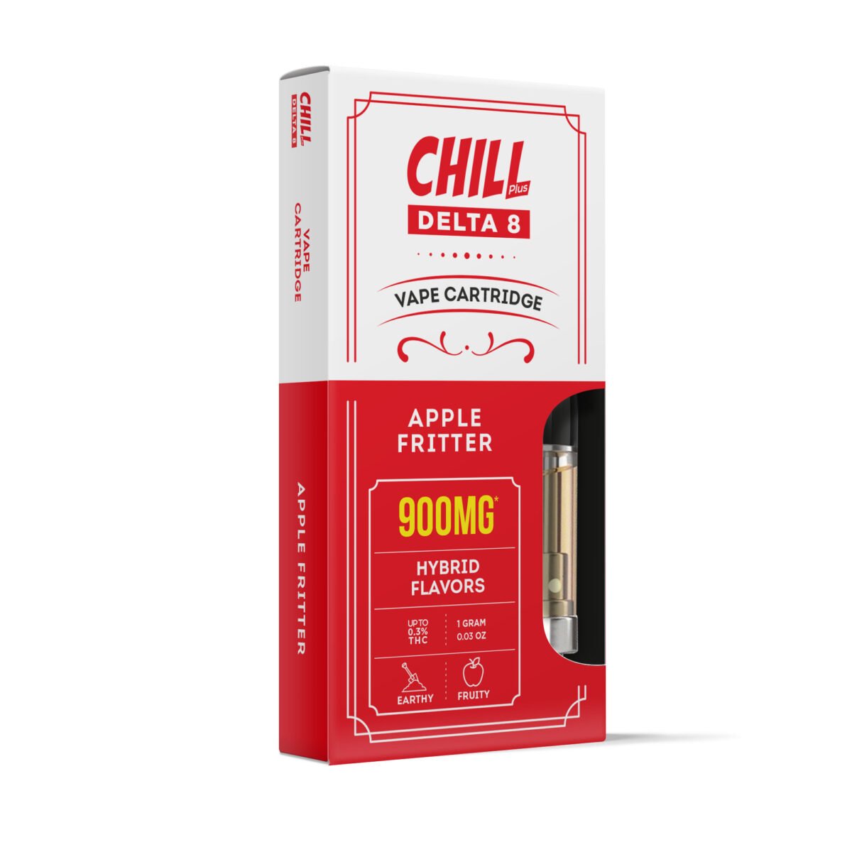 900mg D8 Vape Cart - Apple Fritter - Hybrid - 1ml - Chill Plus