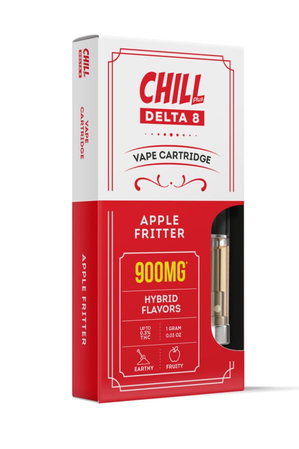 900mg D8 Vape Cart - Apple Fritter - Hybrid - 1ml - Chill Plus