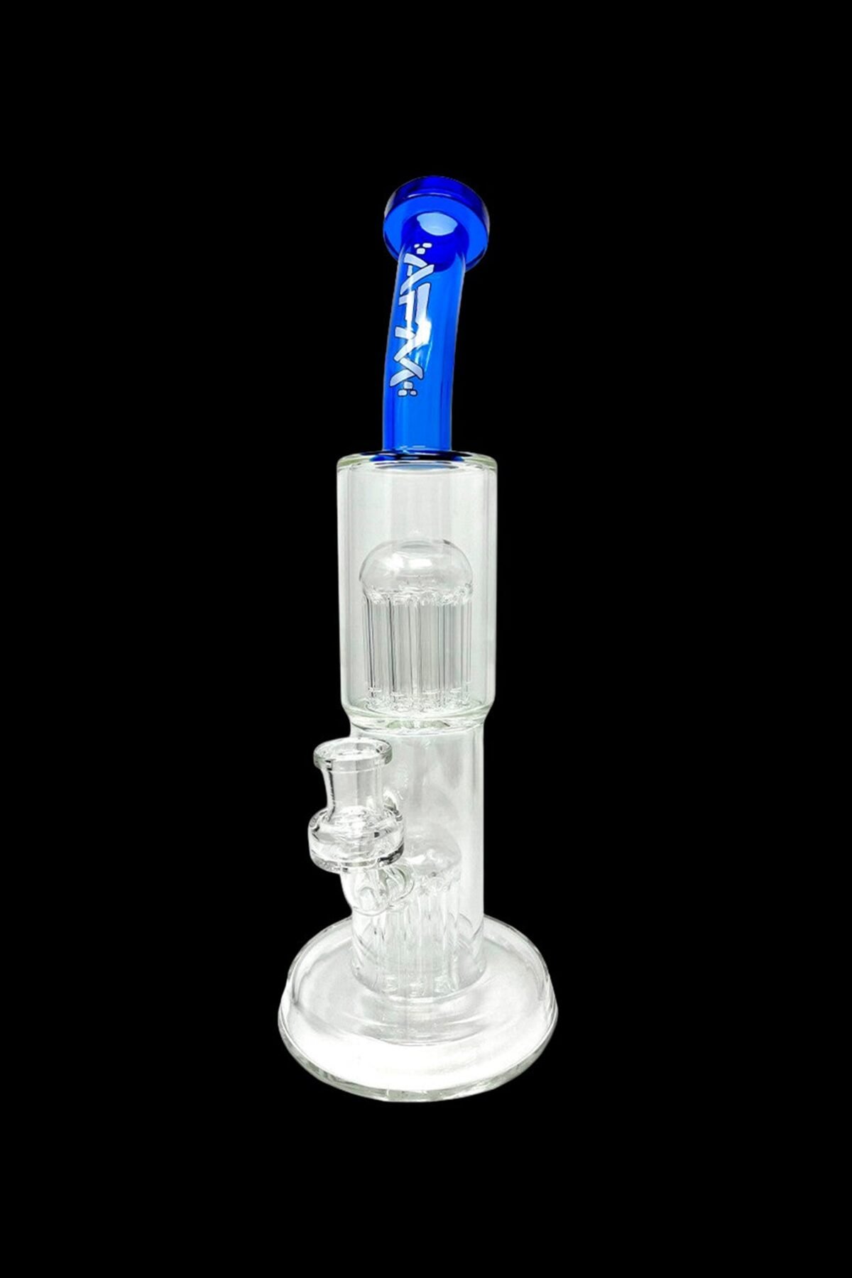 AFM Glass Double Cosmos Clear Glass Water Pipe