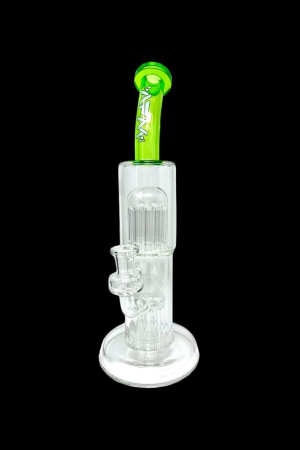 AFM Glass Double Cosmos Clear Glass Water Pipe