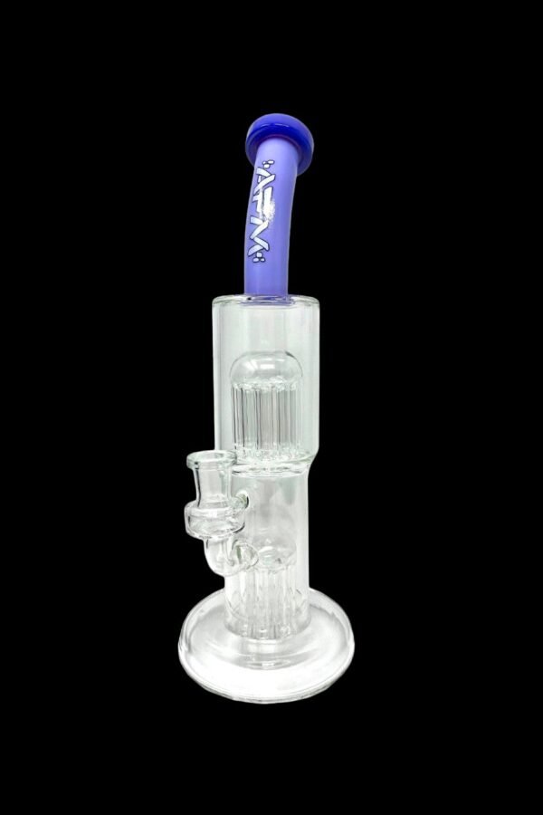 AFM Glass Double Cosmos Clear Glass Water Pipe