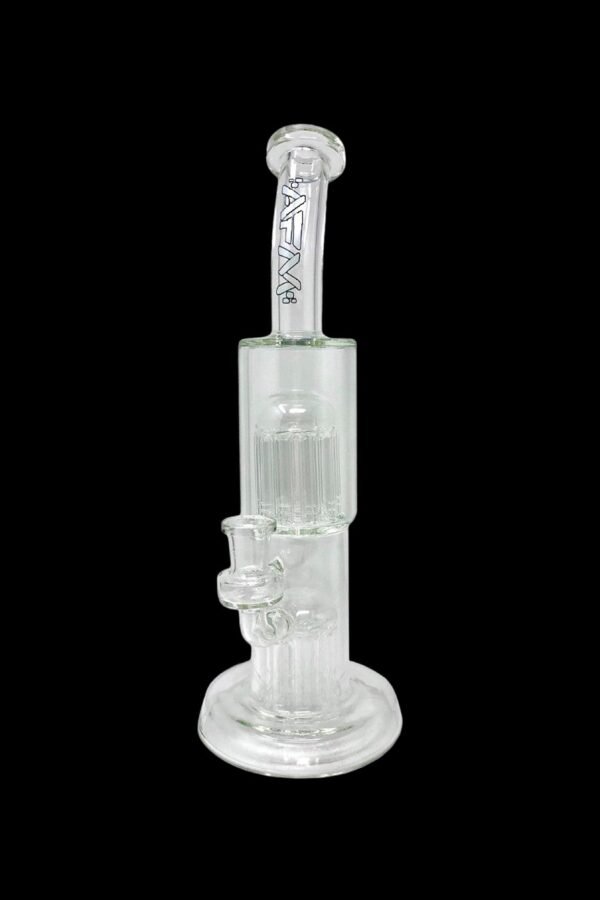 AFM Glass Double Cosmos Clear Glass Water Pipe