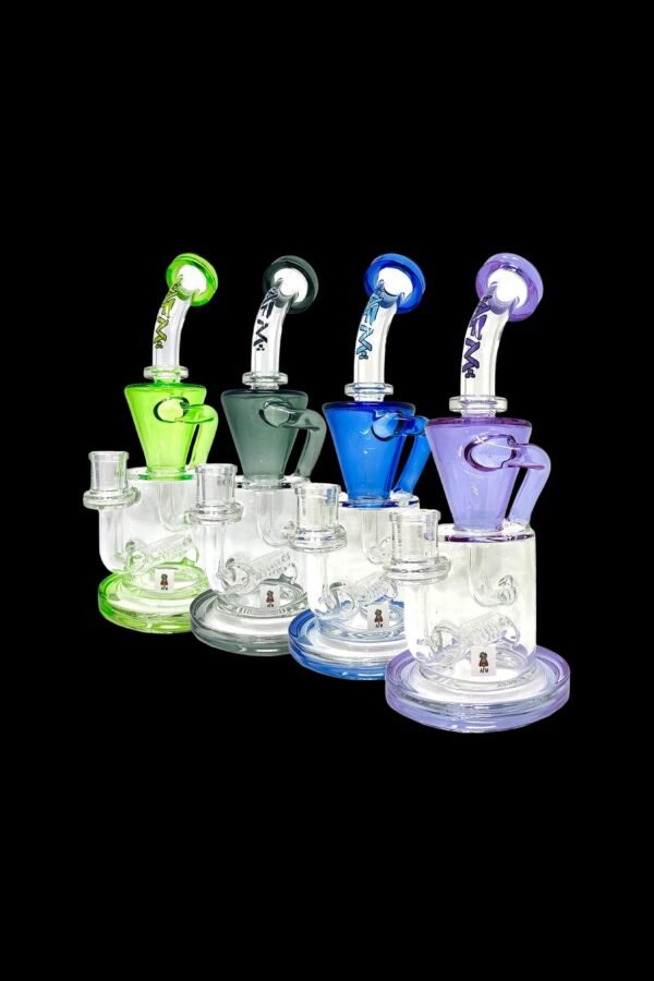 AFM Glass Drain Recycler Colored Lip Water Pipe