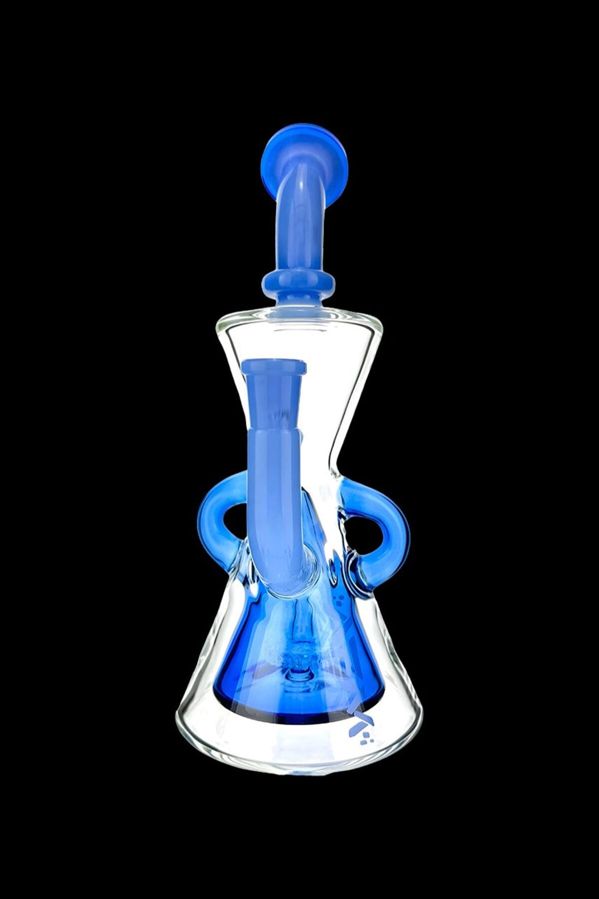 AFM Glass Hour Glass Colored Recycler Water Pipe