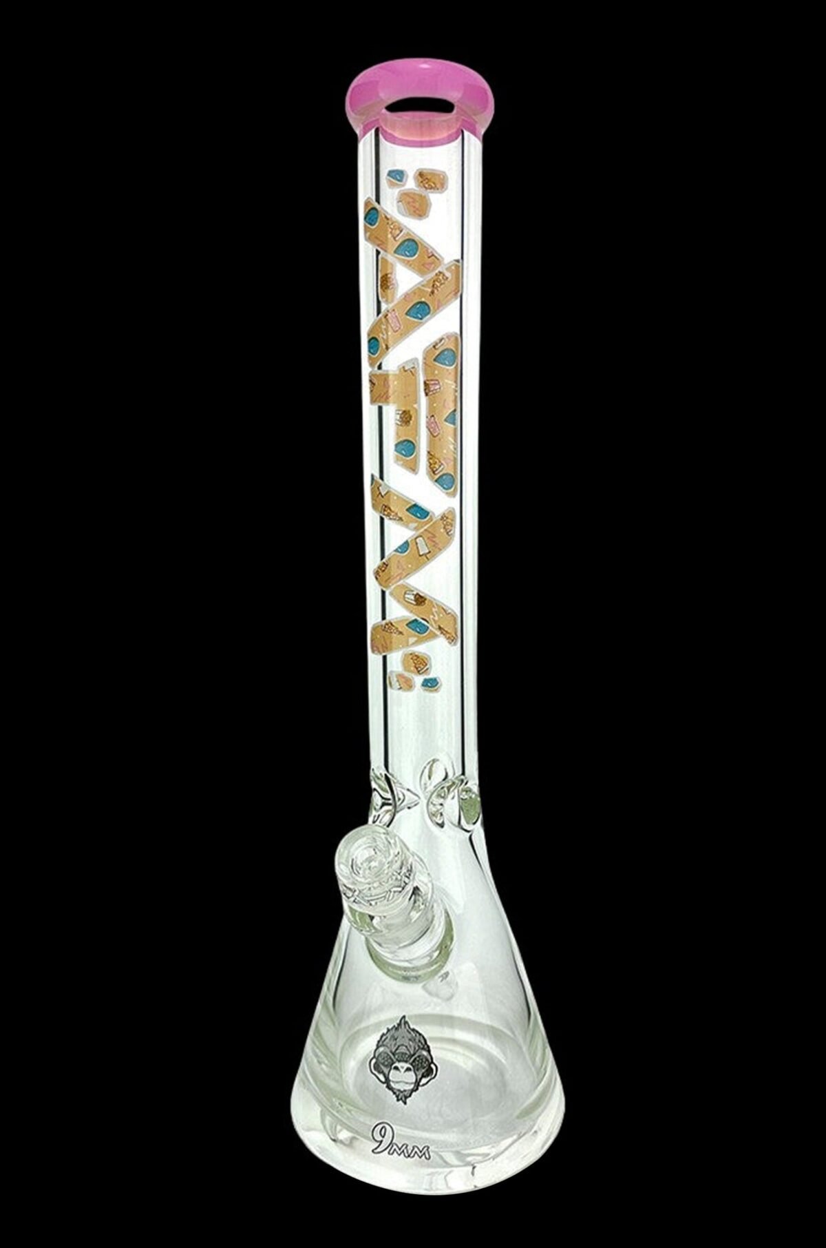 AFM Glass Max Beaker 9mm Clear Glass Beaker Bong