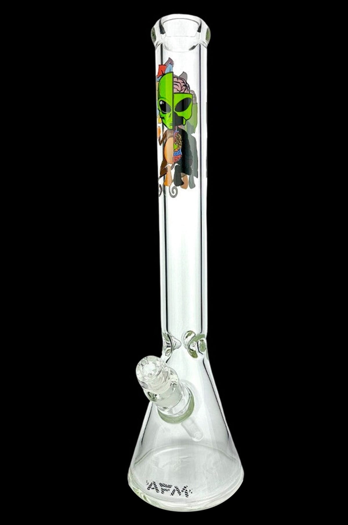 AFM Glass Skeletal Clear 9mm Glass Beaker Bong