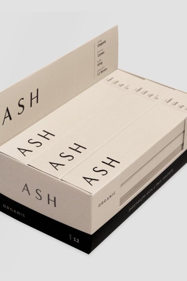 ASH Pre-rolled Cones / Organic / 12 count / Box