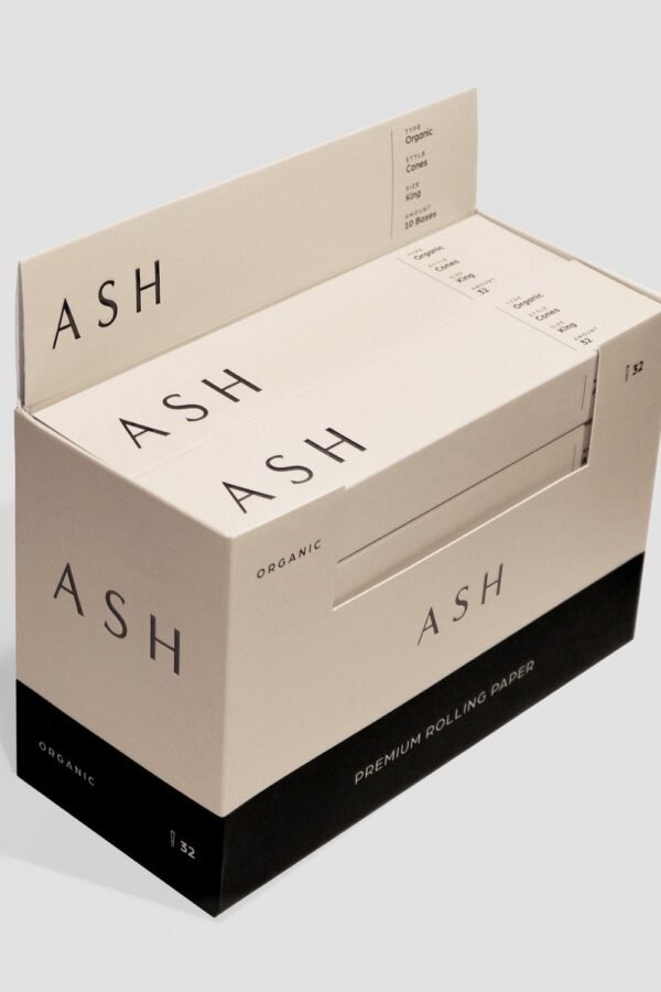 ASH Pre-rolled Cones / Organic / 32 count / Box