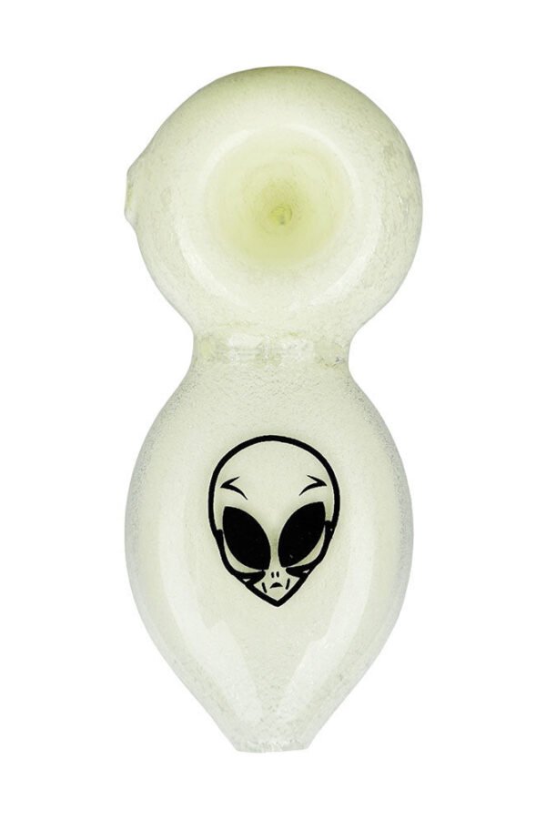 Alien Tech Glow In The Dark Glass Pipe - 3.5""