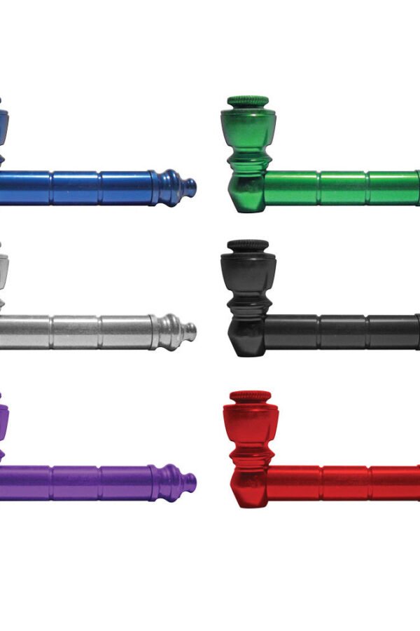 Aluminum Pipe w/ Lid - Colors Vary 3.25""