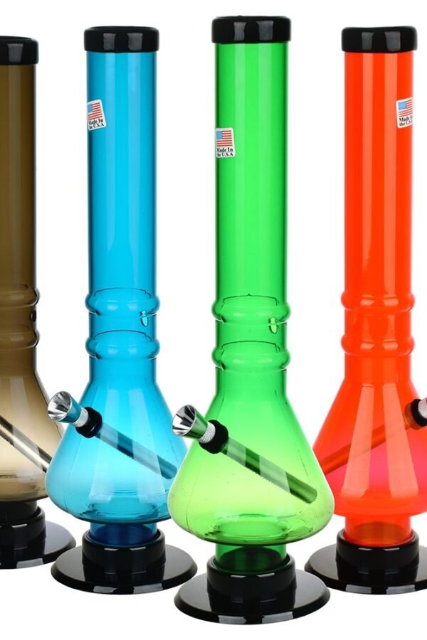 Beaker Base Acrylic Water Pipe - 12"" / Colors Vary