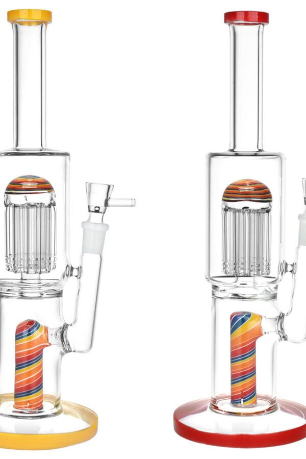 Burgeoning Bliss Glass Water Pipe - 12"" / 14mm F / Colors Vary