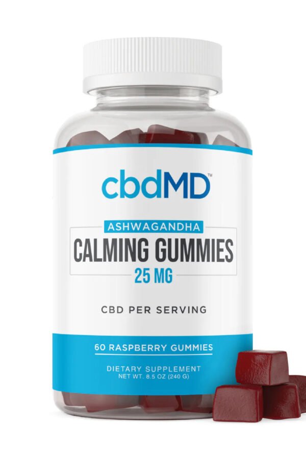 CBD Calming Ashwagandha Raspberry Gummies - 750MG, 60ct