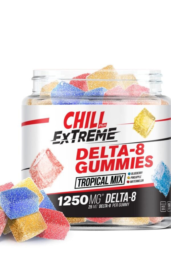 CBD, D8 Blend - Tropical Mix Gummies - Chill Extreme - 1250X