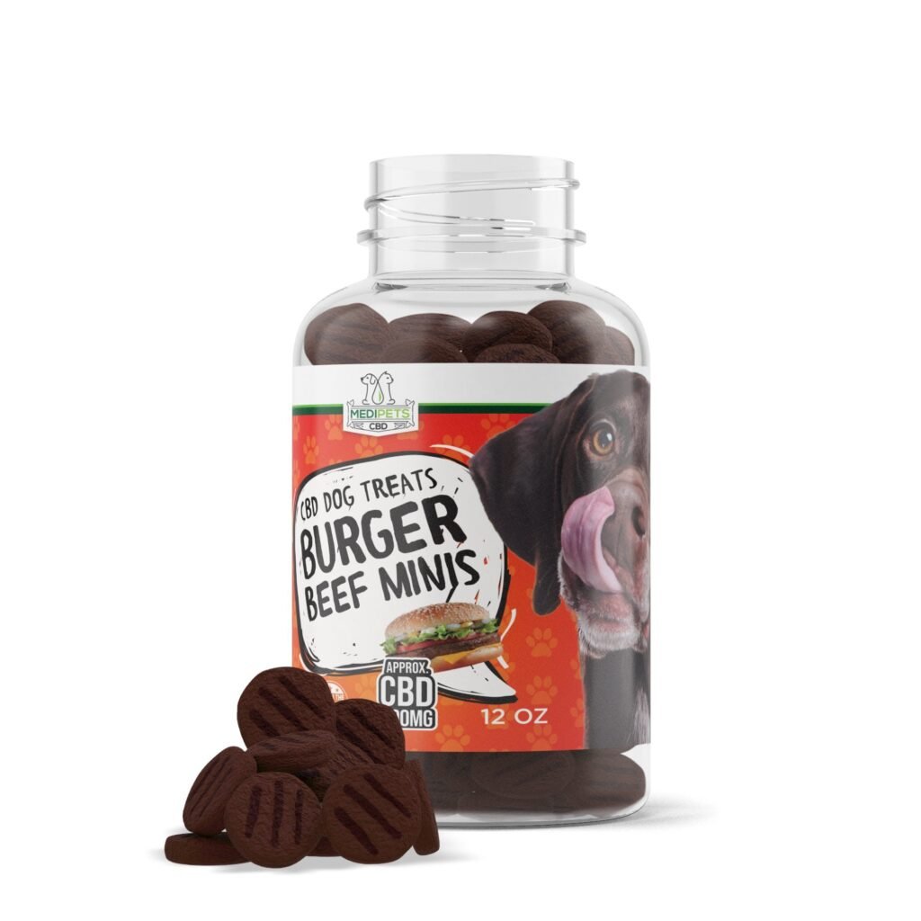 CBD Dog Treats - Burger Beef Minis - 300mg - MediPets