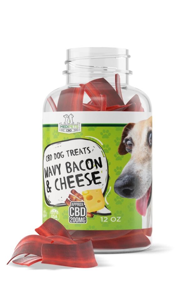 CBD Dog Treats - Wavy Bacon & Cheese Bites - 100mg - MediPets (200mg)