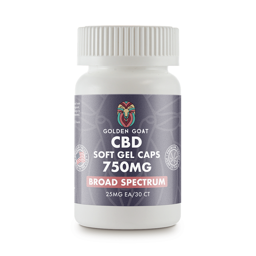 CBD Gel Capsules Broad Spectrum 750MG 30ct