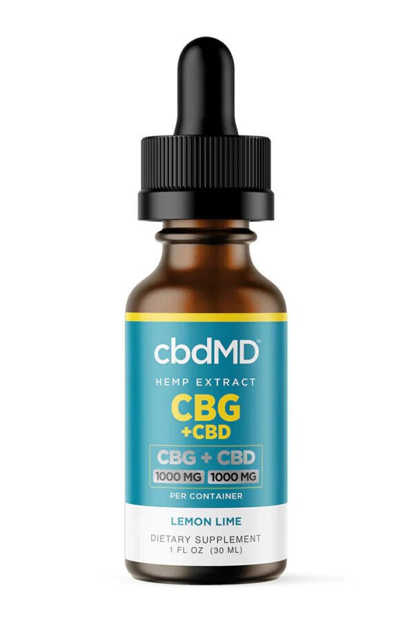 CBD Oil Tincture Drops Lemon Lime 1000MG CBD + 1000MG CBG