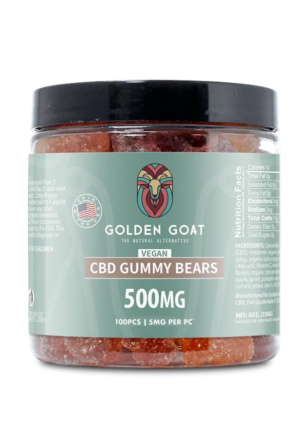 CBD Vegan Gummies 500MG - Clear Bears