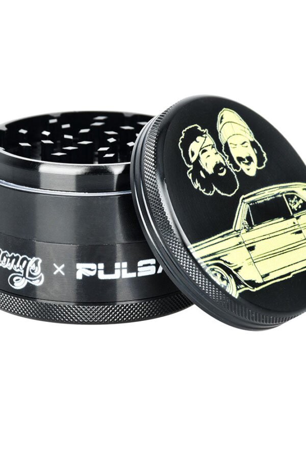 Cheech & Chong's x Pulsar Black Metal Grinder / 4pc / 2.5""
