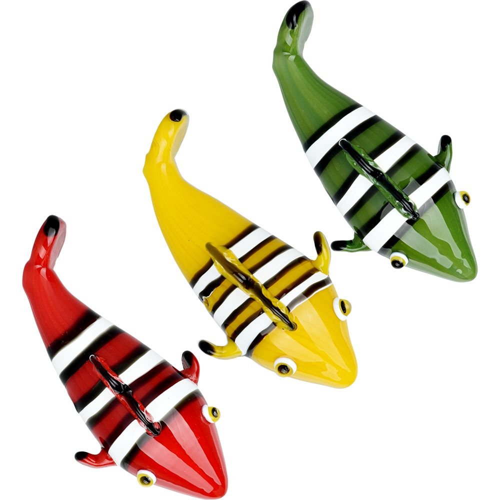 Clownfish Glass Hand Pipe - 4"" / Colors Vary