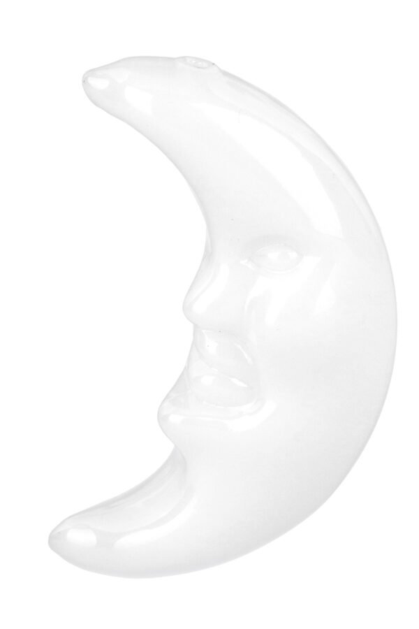 Crescent Moon Glass Hand Pipe - 4""