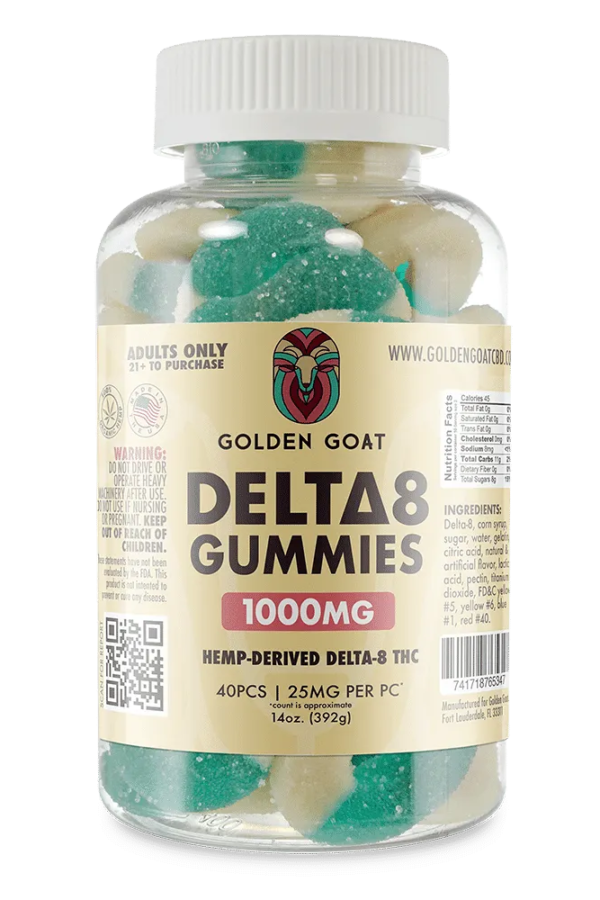 Delta 8 Gummies 1000mg - Blue Raspberry Rings